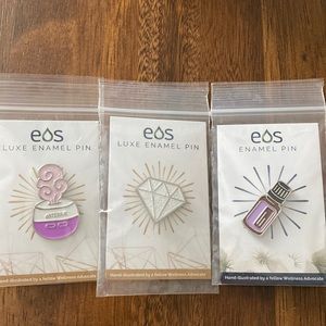 EOS essential oil themed enamel pins